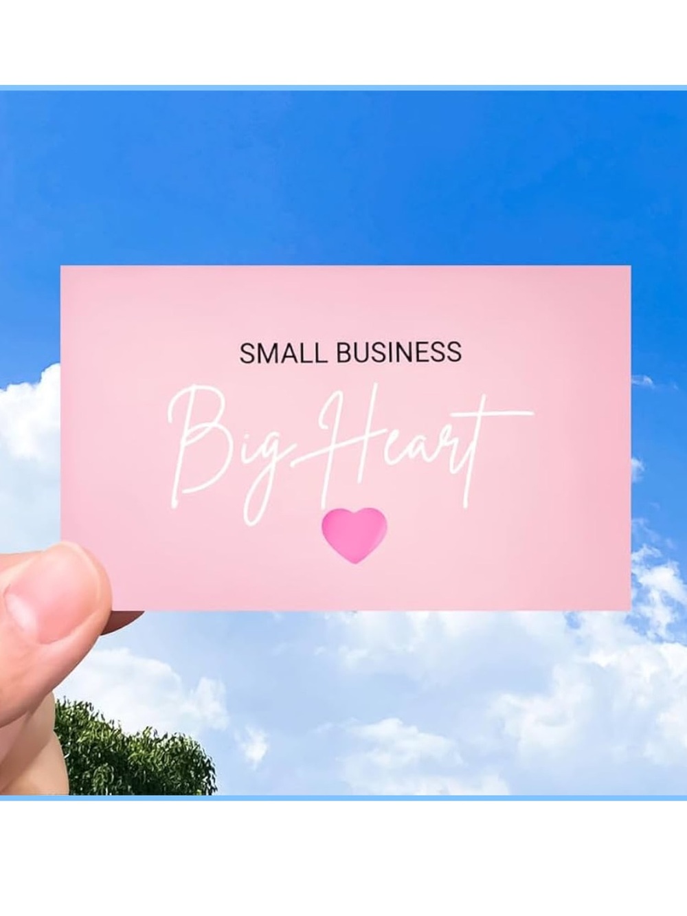 Pink Small Business Card with Heart Design 100 count, NEW STRAITS TIMES
